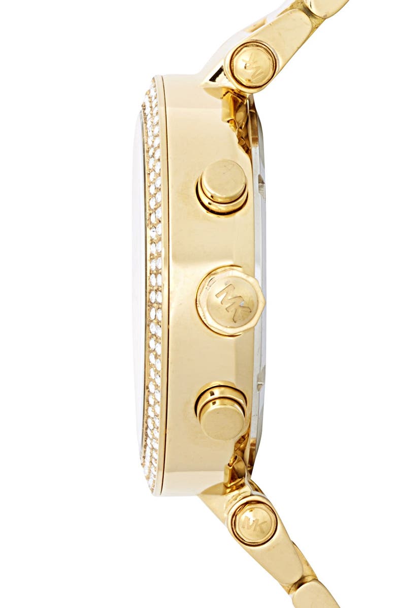 Michael Kors 'Parker' Chronograph Bracelet Watch, 39mm, Alternate, color, Gold