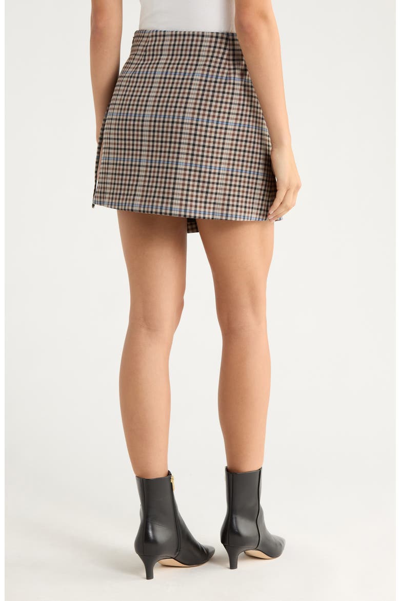 Nial Check Miniskirt, Alternate, color, MOCHA CHECK