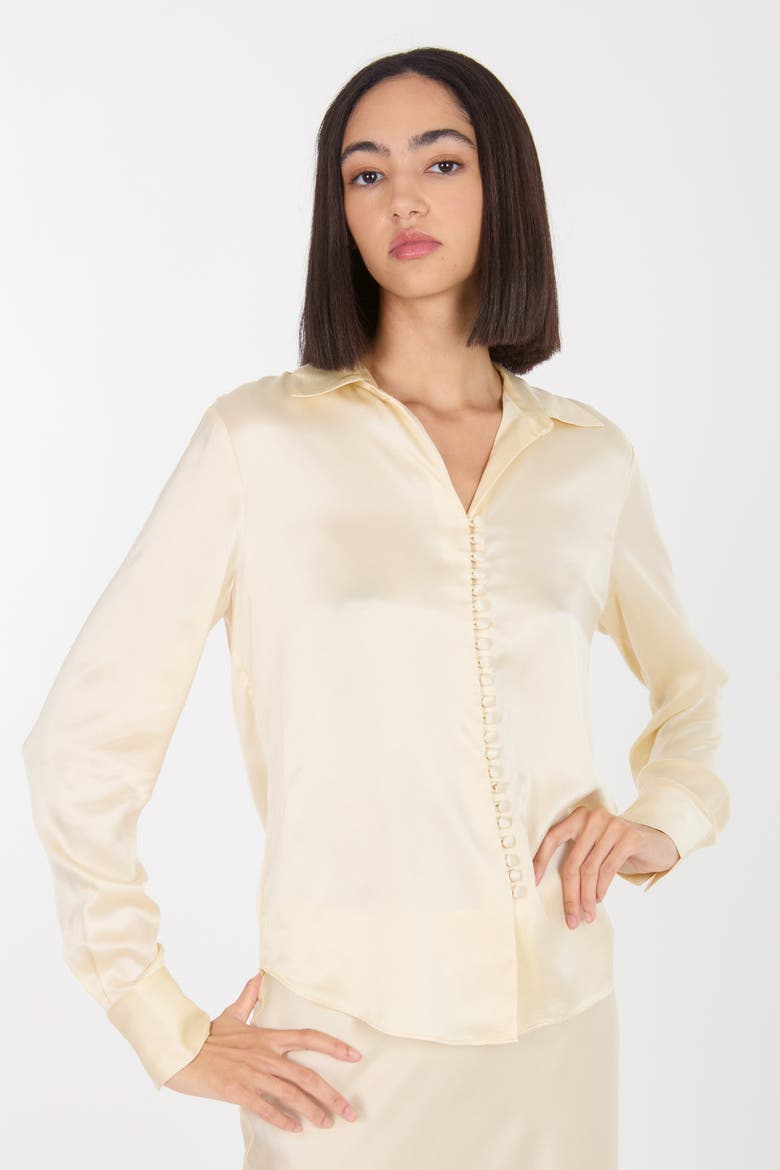 Joanne Blouse, Alternate, color, Vintage Crème