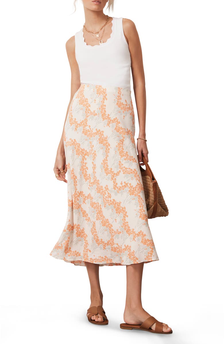 MINT VELVET Print Midi Slip Skirt, Alternate, color, 