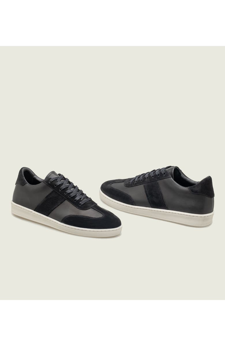 Jack Erwin Kendrick Leather T-Toe Sneaker, Alternate, color, Black Suede