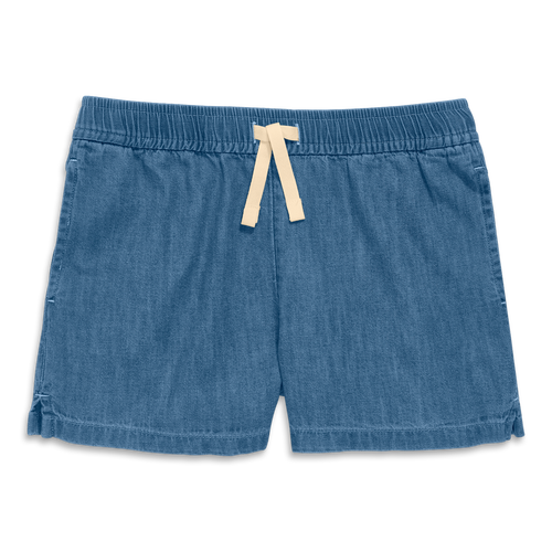Primary Kids Chambray Beach Short In Chambray