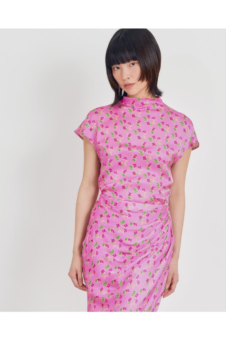 "Beach Blossom" Satin Top, Alternate, color, Pink