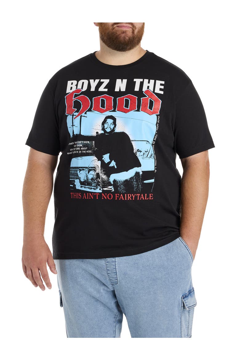 Big & Tall Boyz In The Hood Graphic Tee, Main, color, BLACK