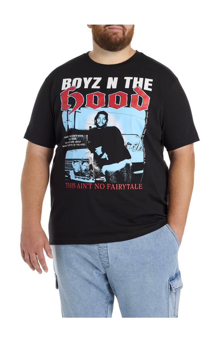 True Nation by DXL Big & Tall Boyz In The Hood Graphic Tee, Main, color, Black