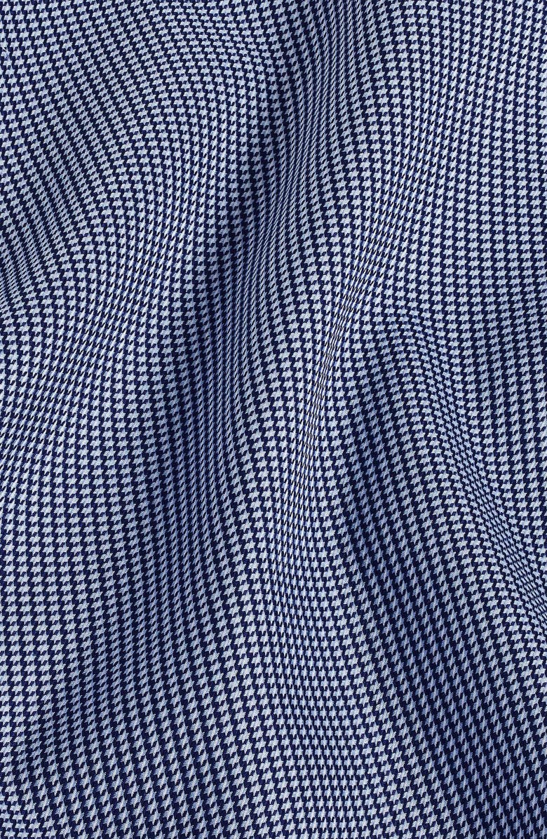 David Donahue Slim Fit Mini Houndstooth Cotton Twill Dress Shirt, Alternate, color,