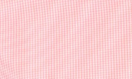 Tailorbyrd Micro Gingham Short Sleeve Button-up Shirt In Tangerine