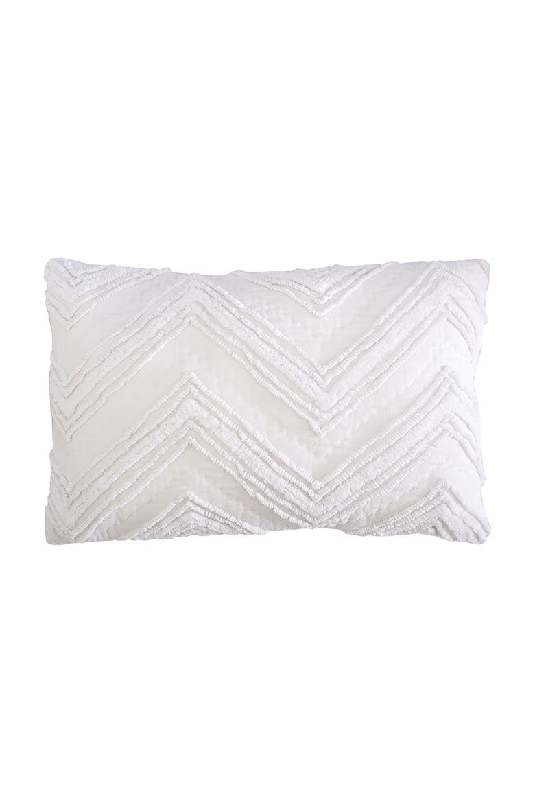 Candlewick Dove Embroidered Accent Pillow Decor, Main, color, White