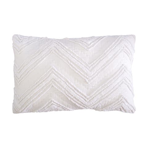 Candlewick Dove Embroidered Accent Pillow Decor