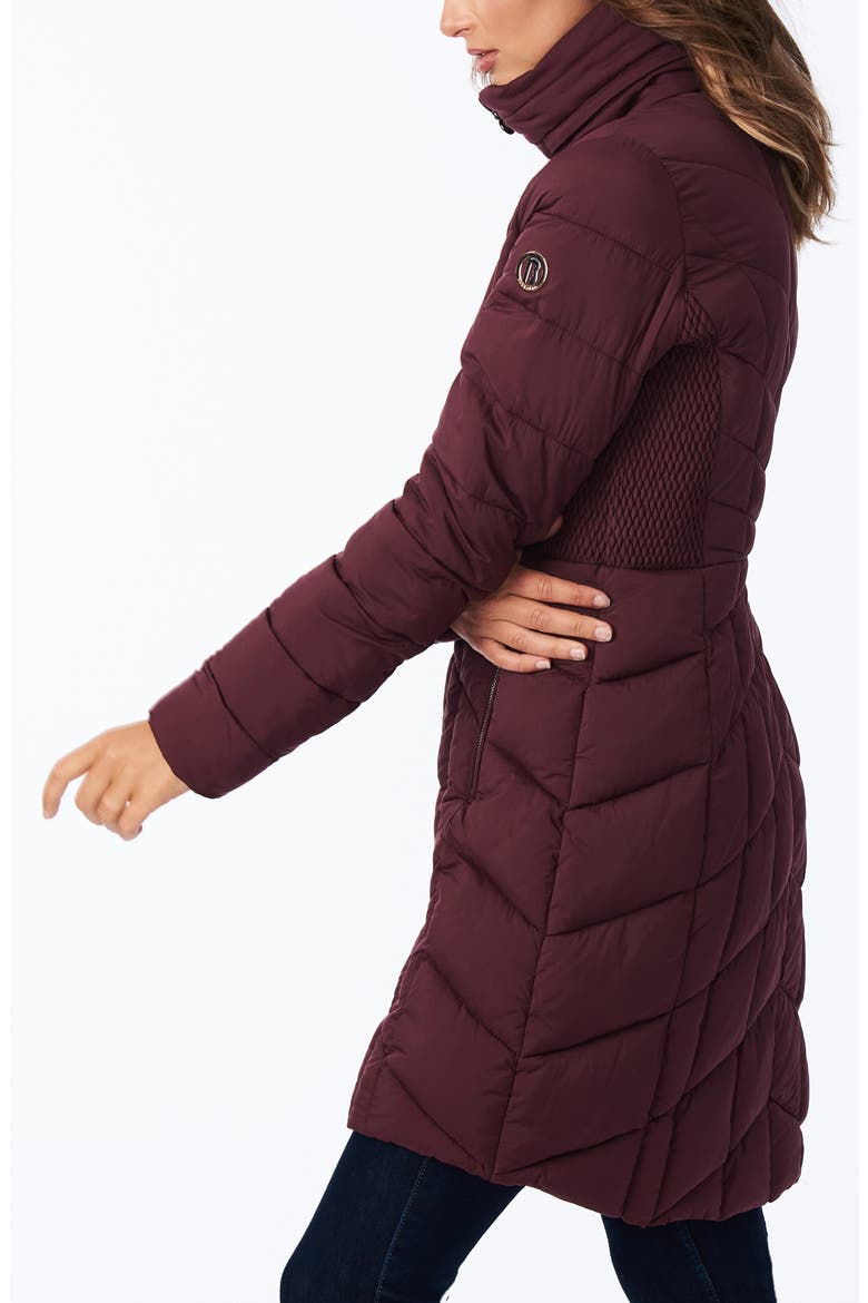 Water Resistant Packable EcoPlume™ Puffer Coat, Alternate, color, GARNET