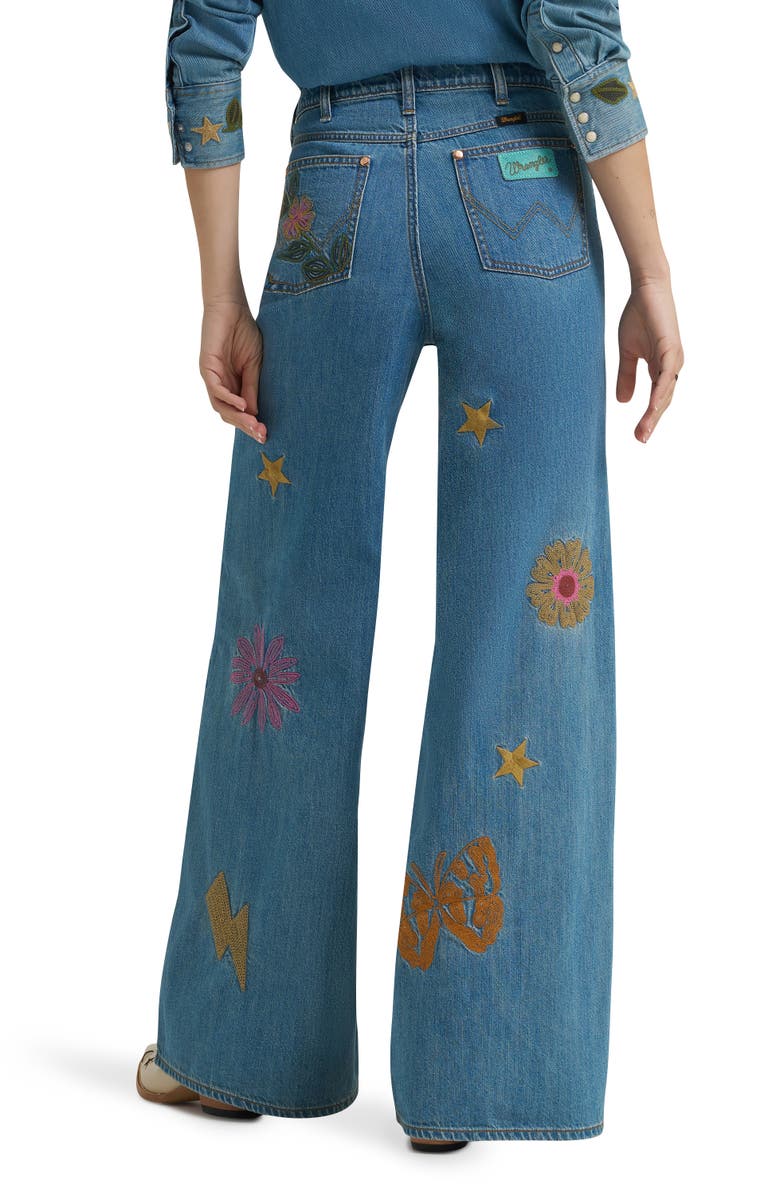 Wrangler x Lainey Wilson Embroidered Cheeky Wide Leg Jeans, Alternate, color, 