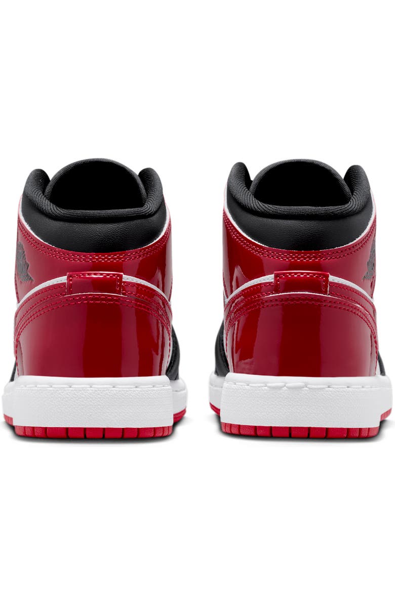 Nike Kids' Air Jordan 1 Mid Sneaker, Alternate, color, Black/ White/ Gym Red