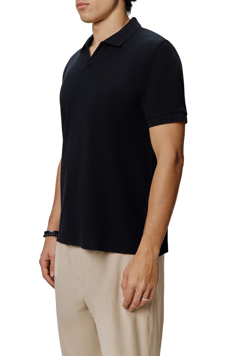 Psycho Bunny Geoffrey Johnny Collar Polo, Alternate, color, Black