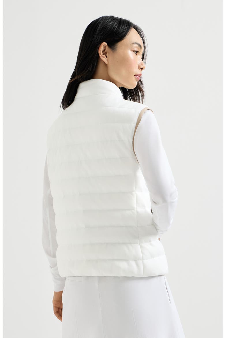 Down vest, Alternate, color, White