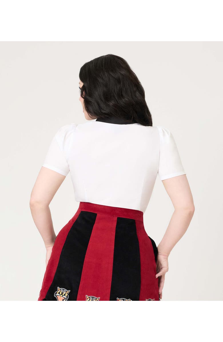 Unique Vintage 1940s Collared Blouse, Alternate, color, White