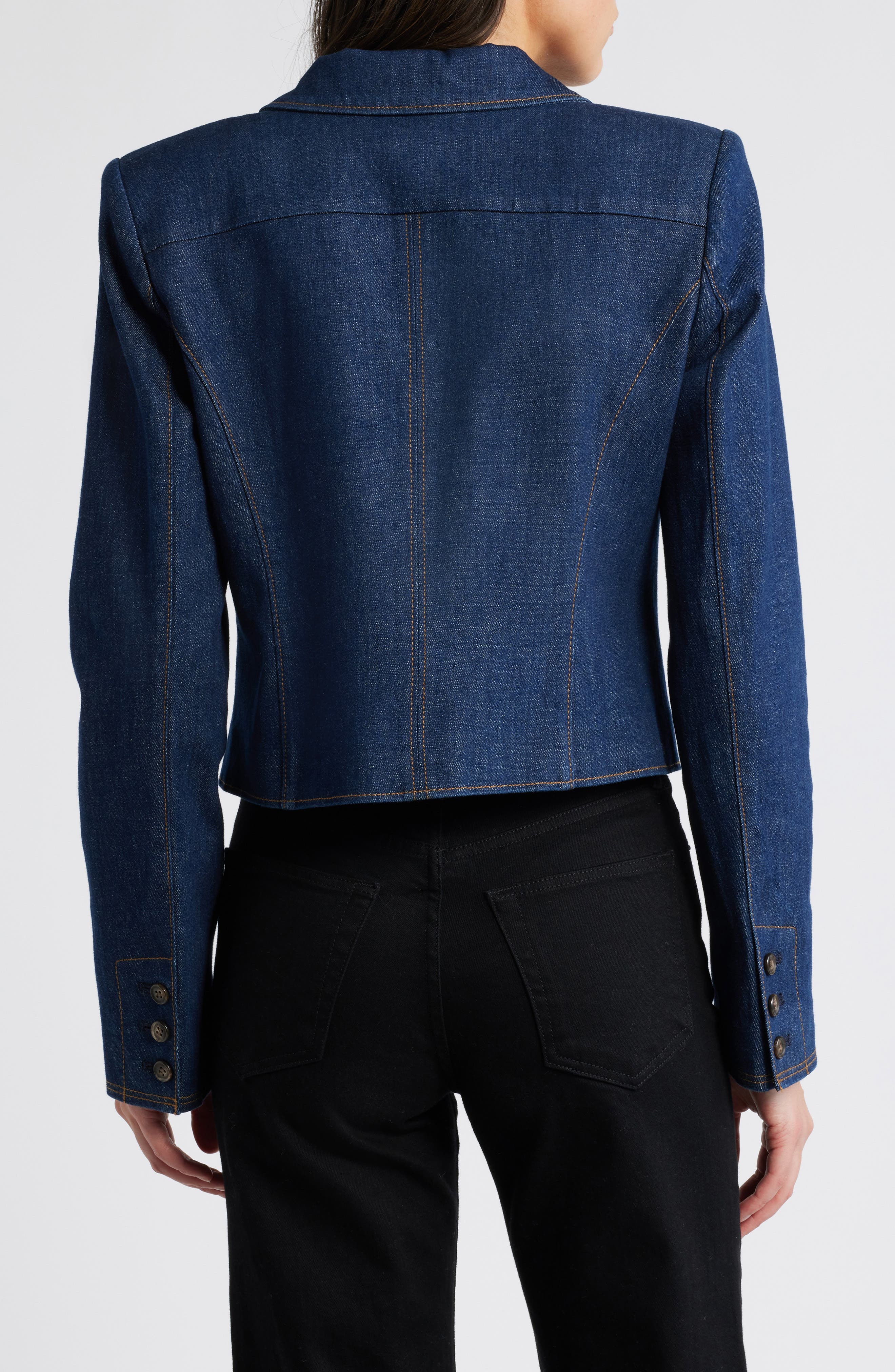 Betania Crop Denim Blazer - image 2