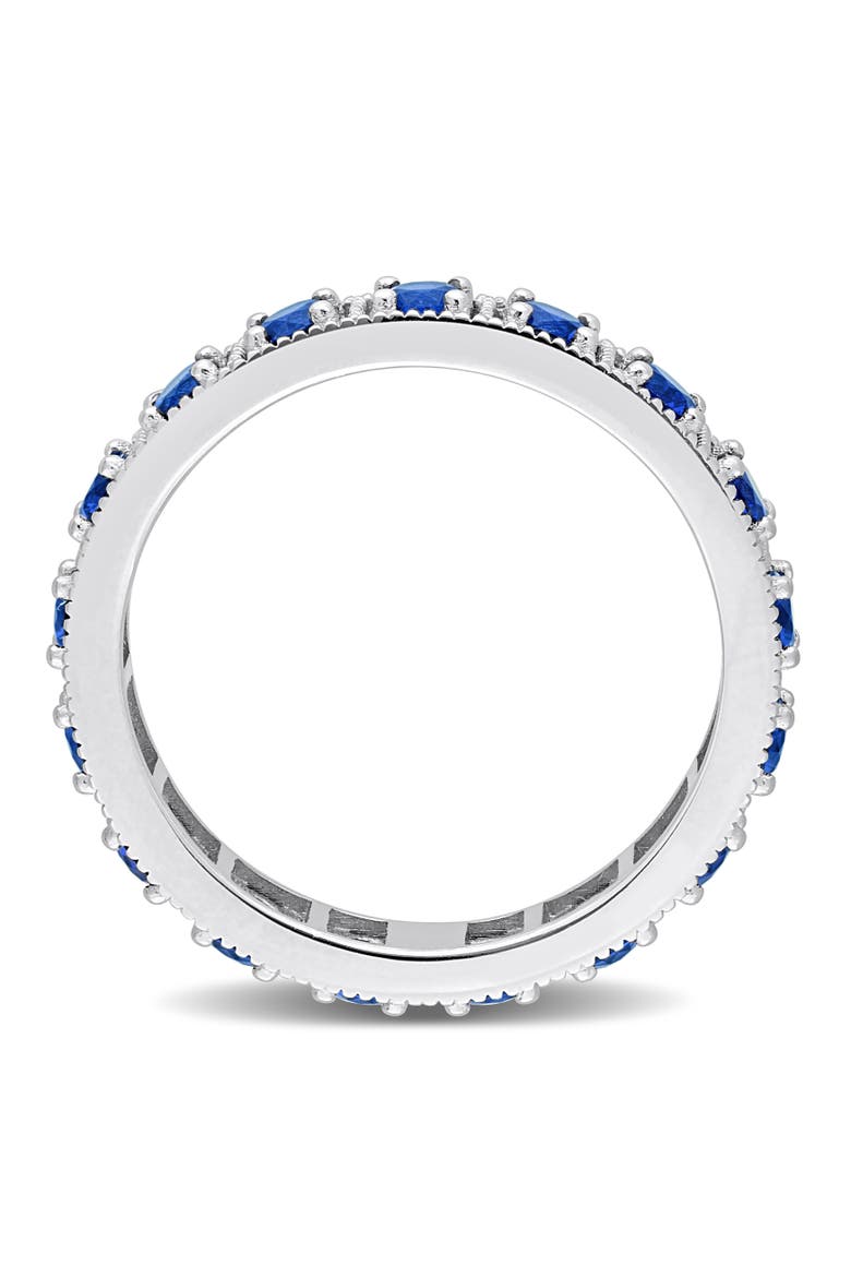 Cubic Zirconia Eternity Ring Sterling Silver, Alternate, color, Blue CZ/Sterling Silver