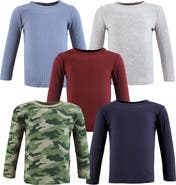 Hudson Baby Warm Long-Sleeve T-Shirt Collection 5-Pack