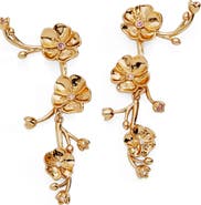 Alex and Ani New York Botanical Garden® 2-in-1 Pansy Statement Earrings