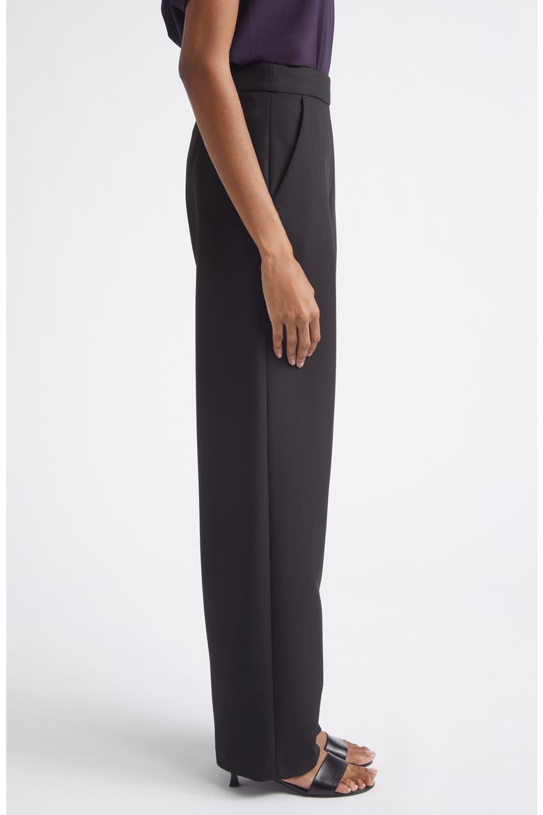 Stretch Cady Straight Leg Pants, Alternate, color, SOLID BLACK
