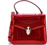 Pre-Owned Bvlgari Serpenti Top Handle Bag Patent Small