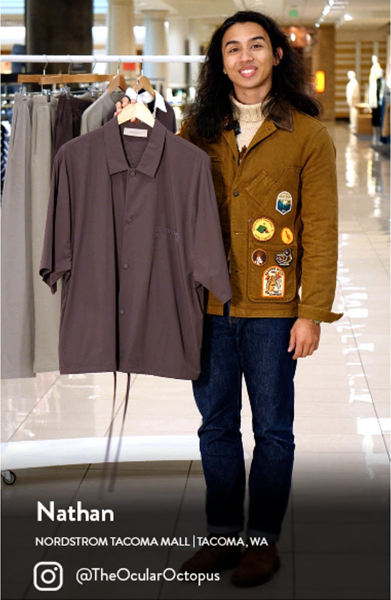 Stretch Nylon Snap-Up Shirt, sales video thumbnail