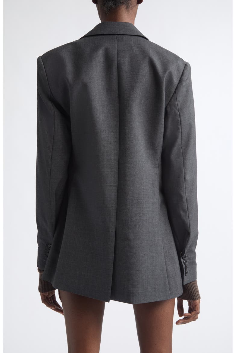 Deconstructed Lapel Wool & Cashmere Blazer, Alternate, color, DARK CHARCOAL