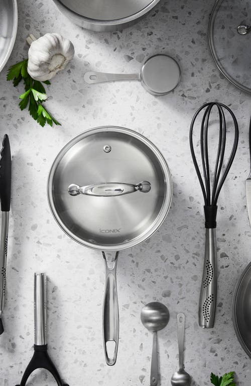 Cuisine::pro ® Iconix® Saucepan With Lid 2.6qt In Silver