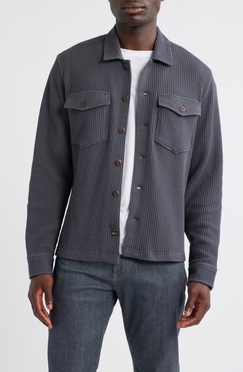 Wells Waffle Knit Shirt Jacket