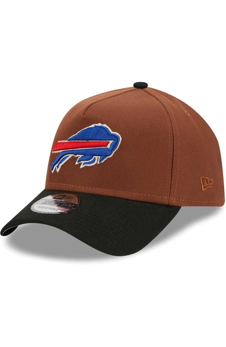 New Era Men's New Era Brown/Black Buffalo Bills Harvest A-Frame 60th Anniversary 9FORTY Adjustable Hat, Alternate, color, 