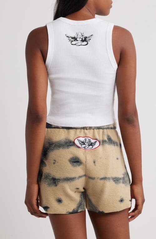 Boys Lie Red Flags Randy Crop Graphic Tank In White