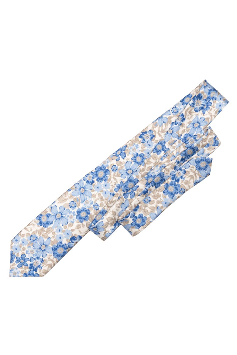 Altamura - Printed Silk Tie for Men, Alternate, color, Blue