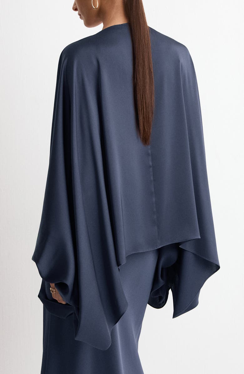 MANGO Puff Sleeve Satin Top, Alternate, color,