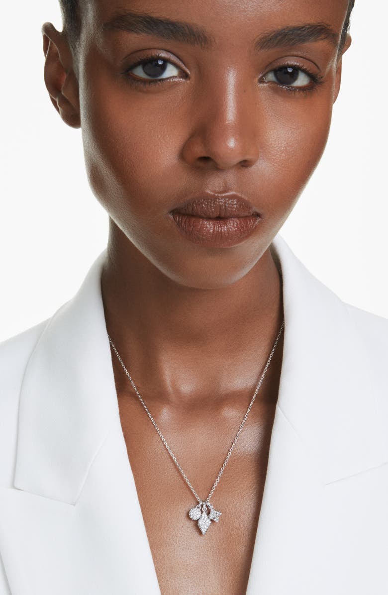 Swarovski Dextera Pavé Charm Necklace, Alternate, color, 