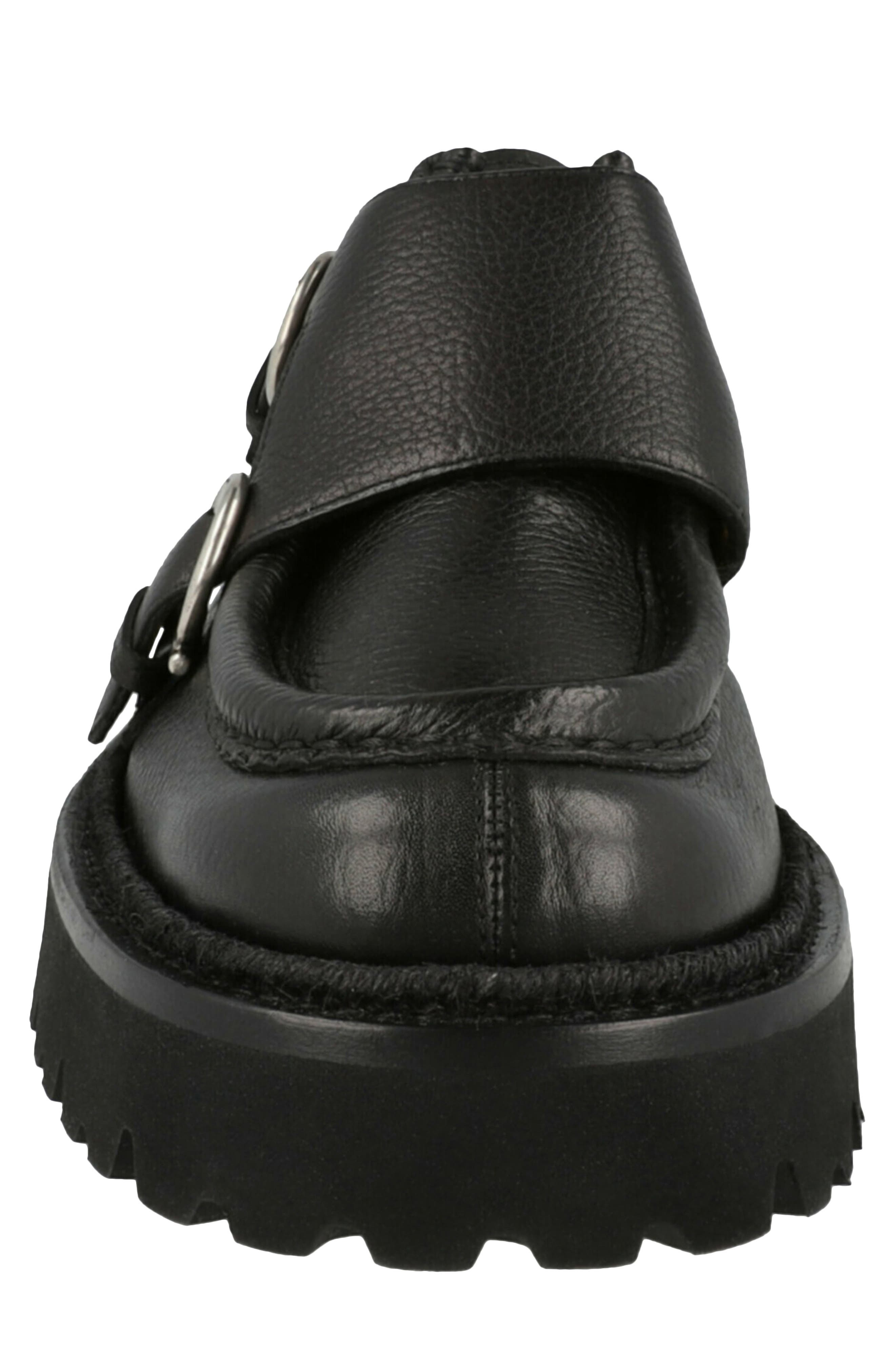 FERRAGAMO Gionny Monk Strap Shoe, Alternate, color, Black