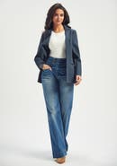 Betabrand Farah Jeans | High-Waist Wide-Leg Denim