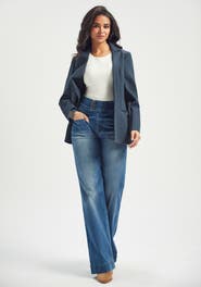 Betabrand Farah Jeans | High-Waist Wide-Leg Denim