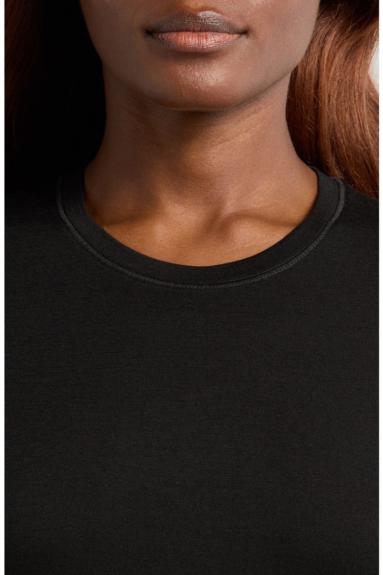 Merino Wool Blend Short Sleeve T-Shirt, Alternate, color, BLACK