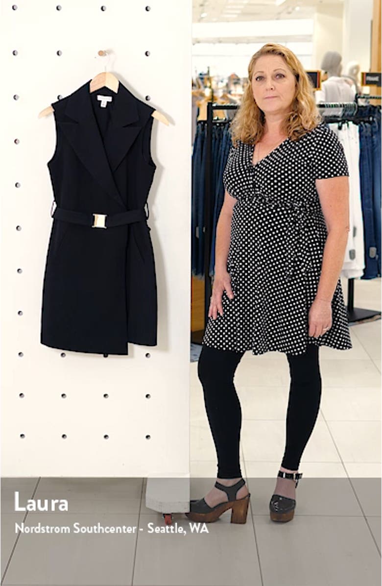 Belted Sleeveless Blazer Dress, sales video thumbnail