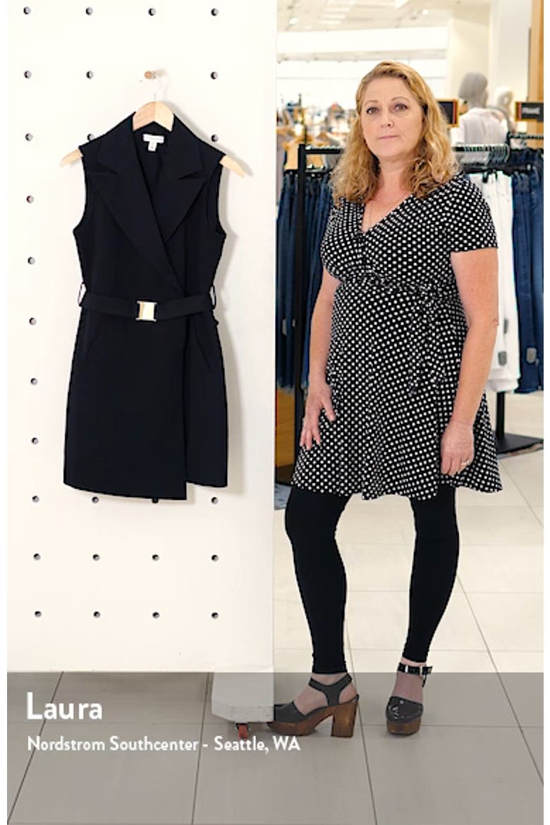 Belted Sleeveless Blazer Dress video