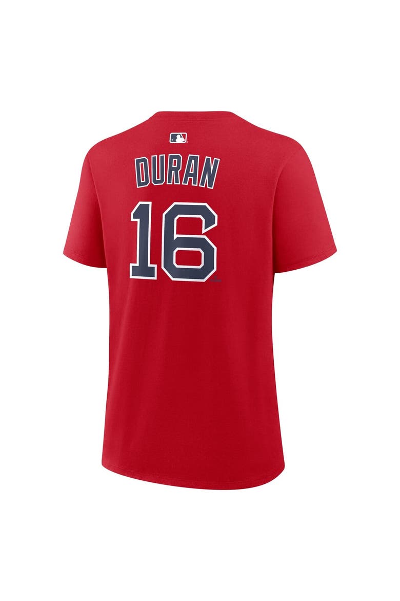Women's Nike Jarren Duran Red Boston Red Sox Name & Number T-Shirt, Alternate, color, Red