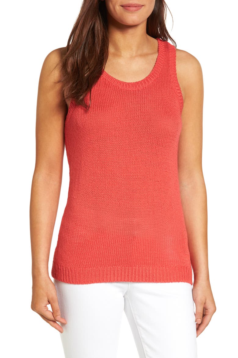 Tape Yarn Tank, Main, color, PINK TEABERRY