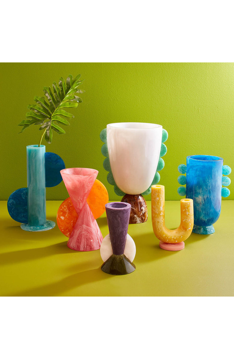 Jonathan Adler Mustique Double Tube Vase, Alternate, color, Yellow / Pink
