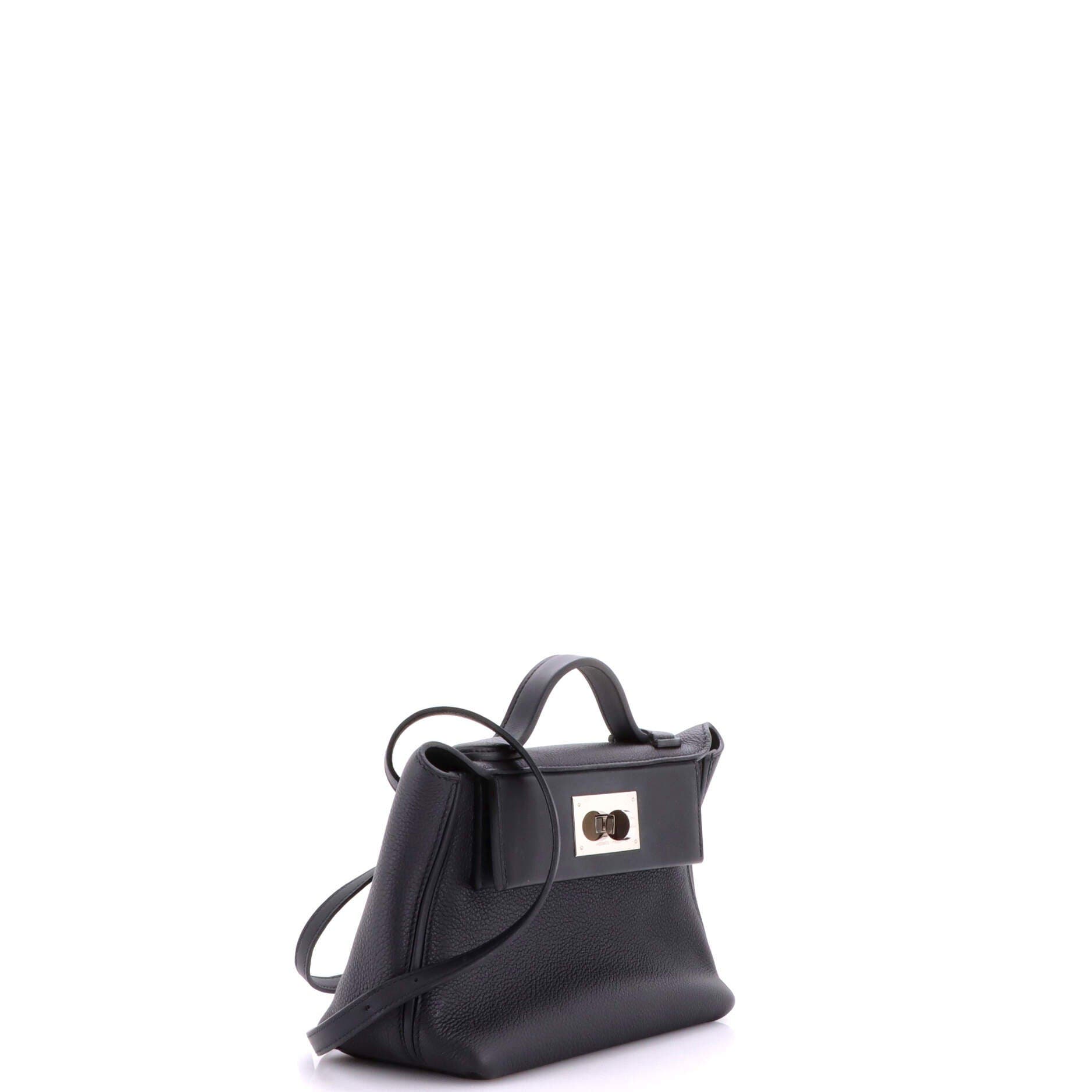 Pre-Owned Hermes 24/24 Bag Togo with Swift 21, Alternate, color, Noir