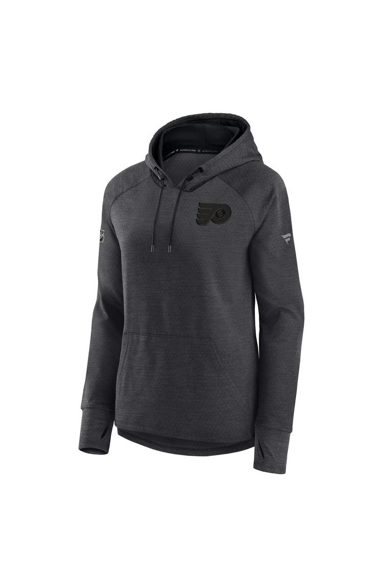 FANATICS Women's Fanatics Branded Heather Charcoal Philadelphia Flyers Authentic Pro Road Performance Raglan Pullover Hoodie, Alternate, color,