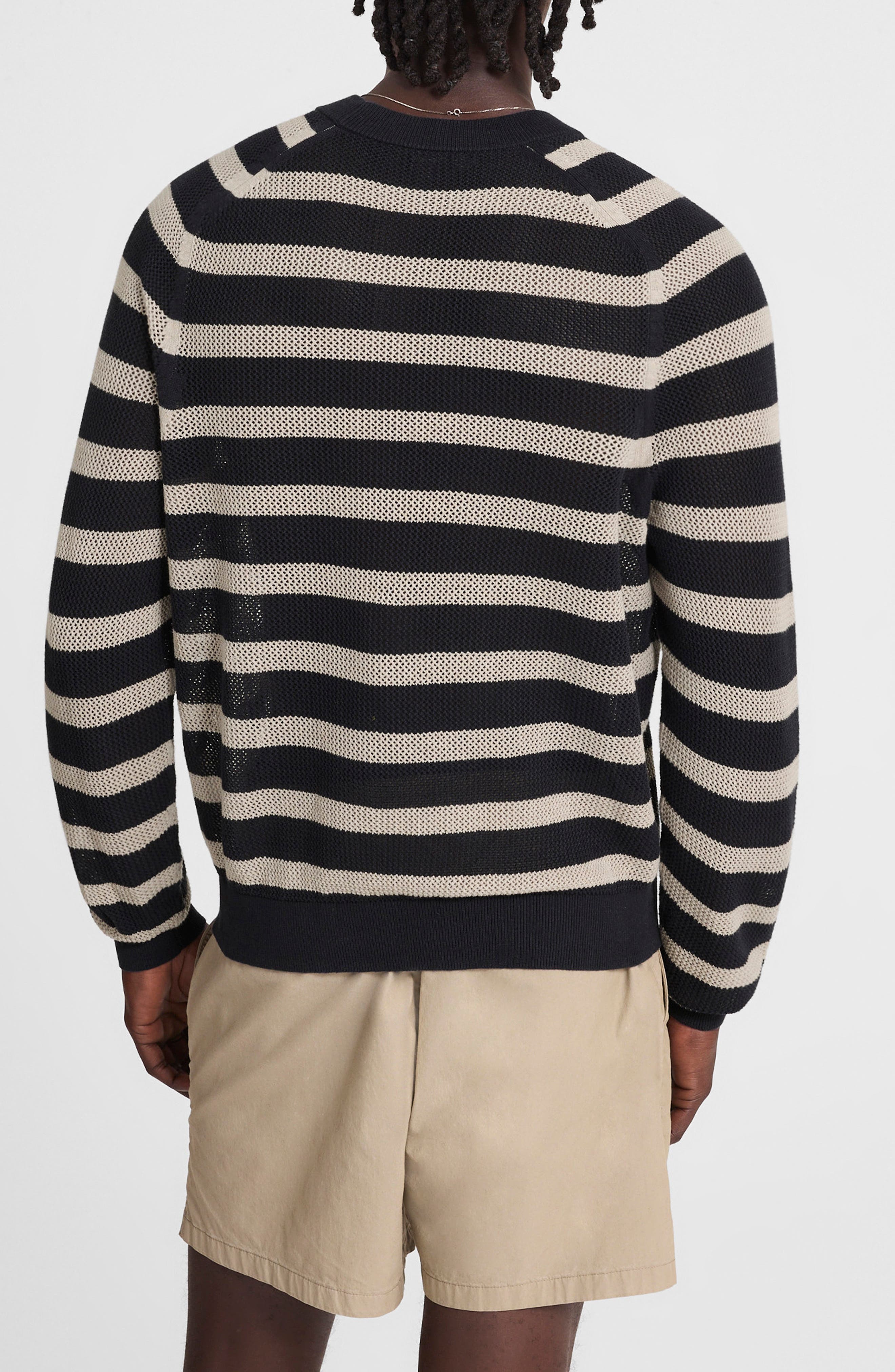 Mesh Knit Crewneck Sweater - image 4
