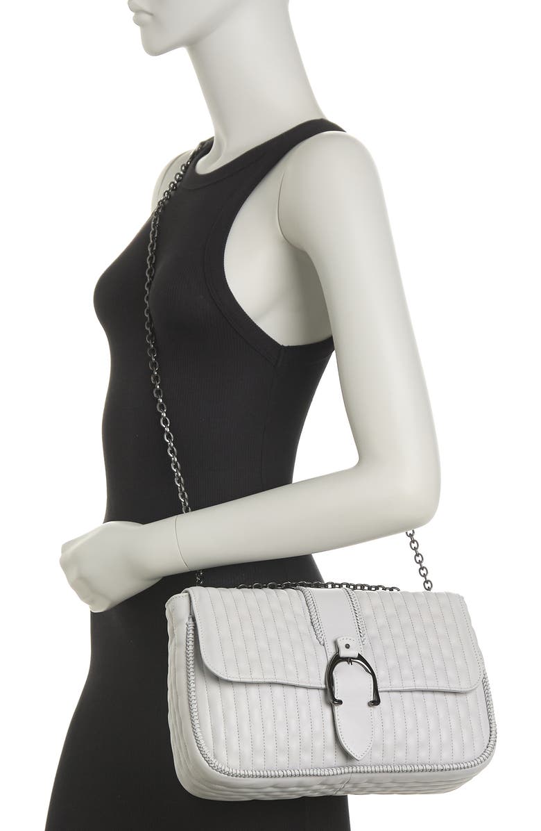Longchamp Leather Medium Crossbody Bag, Alternate, color, Pearl