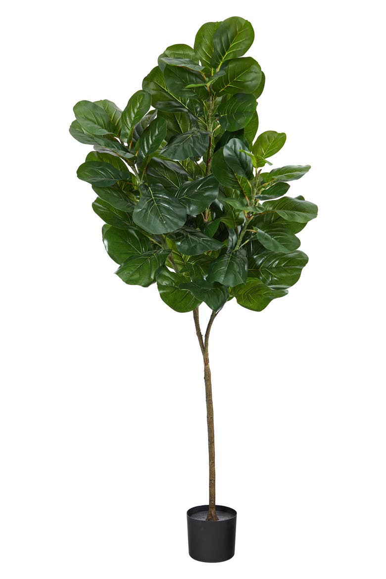 6' Artificial Fiddle Leaf Fig Plant, Main, color, GREEN