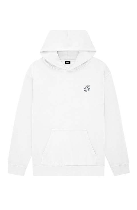 Mens Ghost Midweight Fleece Relaxed Hooded Sweatshirt