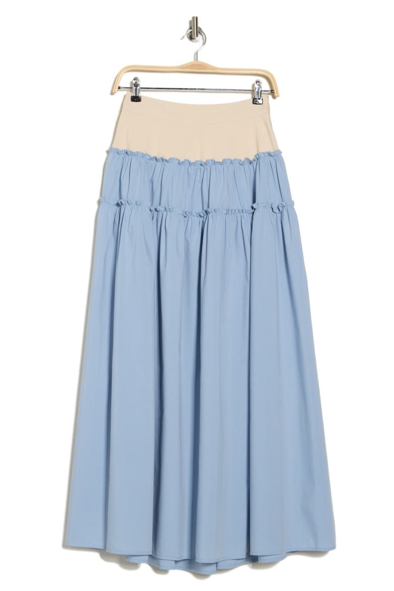Angel Maxi Skirt, Alternate, color, TAPIOCA/ CASHMERE BLUE